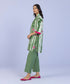 Women's Pret Khaddar Printed Green Straight Shirt